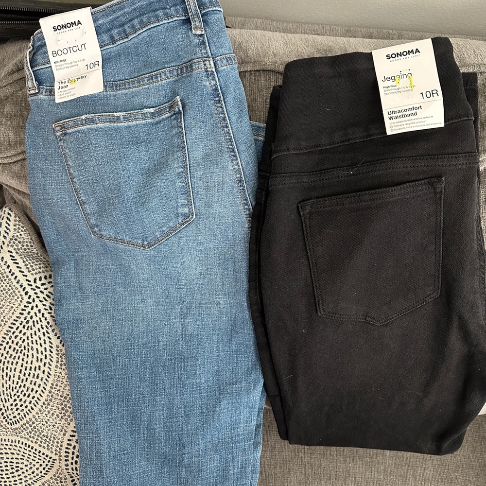 Brand New Jeans - 2 Pairs. Sonoma Ladies Bootcut & Jeggings